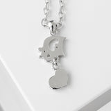 クリスチャン ディオール レインボーロゴ ハート シルバー ネックレス - NEWSED