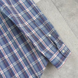 ポロ ラルフローレン ロゴ 刺繍 長袖シャツ チェック柄 ブルー - NEWSED