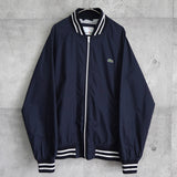 ラコステ ナイロン スタジャン ブルゾン ロゴパッチ ネイビー - NEWSED