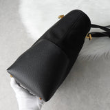 サルバトーレ フェラガモ ナイロンキャンバス レザー トートバッグ ハンドバッグ ブラック - NEWSED