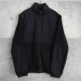 ポロ ラルフローレン ナイロン切り替え フリースジャケット ブラック - NEWSED
