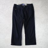 バーバリー コットンパンツ ホースロゴ 刺繍 ネイビー - NEWSED