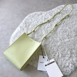 ジルサンダー タングル レザー ショルダーバッグ スモール パステルグリーン 未使用品 - NEWSED