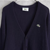 ラコステ カーディガン ロゴパッチ ダークネイビー - NEWSED