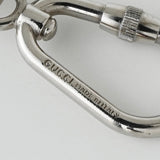 グッチ ロゴ ダブル カラビナ キーホルダー ストラップ シルバー - NEWSED