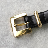 ロエベ ヴィンテージ ロゴ ゴールド金具 ベルト ブラック レディース - NEWSED