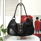 プラダ ポコノ テスート ナイロン レザー ワンショルダーバッグ 三角プレート トライアングルロゴ ブラック - NEWSED