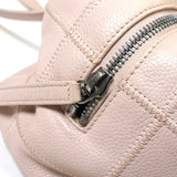 シャネル チョコバー ロゴ ソフトキャビアスキン ボーリングバッグ ハンドバッグ ピンク - NEWSED