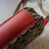 コーチ シグネチャー キャンバス ショルダーバッグ ベージュ / ピンク - NEWSED