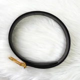 セリーヌ ヴィンテージ ロゴバックル レザー ブラック - NEWSED