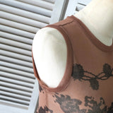 ジャンポール ゴルチエ シースルー ノースリーブ カットソー ブラウン レディース - NEWSED