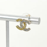 シャネル ココマーク カラーストーン バイカラー ピアス シルバー レディース - NEWSED