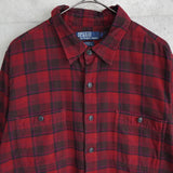 ポロ バイ ラルフローレン ネルシャツ 長袖シャツ チェック柄 レッド - NEWSED