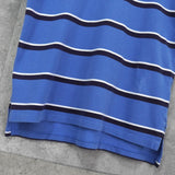 ポロ ラルフローレン ボーダー柄 半袖ポロシャツブルー - NEWSED