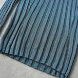 アクネ ストゥディオズ タートルネック リブニット ブルー レディース - NEWSED