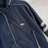 ラコステ スポーツ バイカラー ナイロンジャケット ブルゾン ロゴパッチ ネイビー/グレージュ - NEWSED