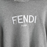 フェンディ ロゴ ショート丈 パーカー フーディー レディース グレー - NEWSED