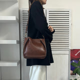 ステラマッカートニー ミニ クロスボディバッグ ショルダーバッグ レザー パンチングロゴ ブラウン - NEWSED