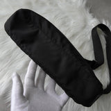 プラダ ポコノ テスートナイロン / レザー 三角プレート ショルダーバッグ ブラック - NEWSED