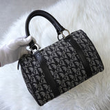 ディオール トロッター キャンバス ミニボストンバッグ ハンドバッグ グレー / ブラック - NEWSED