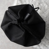 プラダ テスート ポコノ ナイロン 巾着バッグ ポーチ 三角プレート ブラック - NEWSED