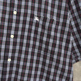 バーバリー ノバチェック ホースロゴ 刺繍 半袖シャツ ブラック / ホワイト - NEWSED