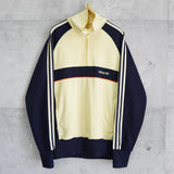 アディダス トラックジャケット ロゴ刺繍 レモンイエロー/ネイビー - NEWSED