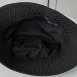 プラダ ポコノ テスート ナイロン バケットハット 帽子 三角プレート トライアングルロゴ ブラック - NEWSED