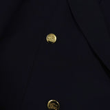 バーバリー ヴィンテージ ホースロゴ刻印入り 金ボタン テーラードジャケット ブレザー 紺ブレ ネイビー - NEWSED