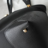 サルバトーレ フェラガモ ナイロンキャンバス レザー トートバッグ ハンドバッグ ブラック - NEWSED