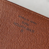 ルイ ヴィトン モノグラム ポルトパピエ・ジップ 二つ折り財布 ブラウン - NEWSED