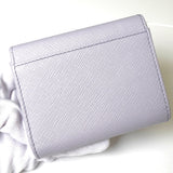 プラダ トライアングルロゴ サフィアーノレザー 二つ折り財布 パープル - NEWSED