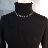 サルバトーレ フェラガモ ガンチーニ チェーン ネックレス ブラックシルバー - NEWSED