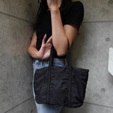 プラダ テスート ポコノ ナイロン ロゴ ハンドバッグ ブラック - NEWSED