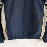 ラコステ スポーツ バイカラー ナイロンジャケット ブルゾン ロゴパッチ ネイビー/グレージュ - NEWSED