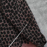 ドリス ヴァンノッテン シルク 総柄 長袖シャツ ブラウン - NEWSED