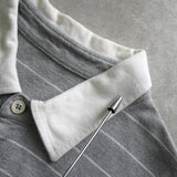 ロエベ アナグラム ボーダー柄 半袖ポロシャツ グレー / ホワイト - NEWSED