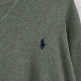 ポロ ラルフローレン ロゴ ニット カーキ - NEWSED