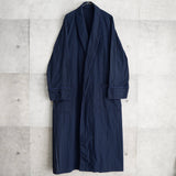 バーバリー ロング ガウンコート ストライプ柄 ネイビー - NEWSED