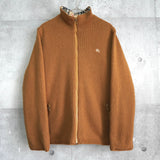 バーバリー ブルーレーベル ホースロゴ ジップアップ ニット ノバチェック裏地 キャメル - NEWSED