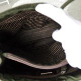 プラダ ポコノ テスート ナイロン 三角プレート トートバッグ ハンドバッグ カーキ - NEWSED