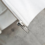 メゾン キツネ トリコロールフォックス ジップアップ フーディー パーカー ホワイト - NEWSED