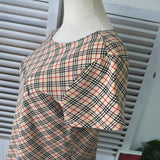 バーバリー ブルーレーベル ノバチェック ロゴ プリント 半袖トップス ベージュ レディース - NEWSED