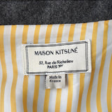 メゾン キツネ シングル テーラードジャケット ブレザー グレー/ホワイト - NEWSED