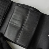 プラダ トライアングルロゴ サフィアーノ レザー 三つ折り財布 ブラック - NEWSED