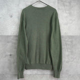 ポロ ラルフローレン ロゴ ニット カーキ - NEWSED