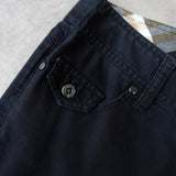 バーバリー コットンパンツ ホースロゴ 刺繍 ネイビー - NEWSED