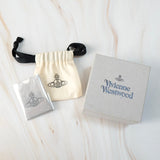 ヴィヴィアン ウエストウッド オーブロゴ ラインストーン シルバー ネックレス 箱付き - NEWSED