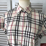 バーバリー ノバチェック 半袖 シャツ ワンピース アイボリー - NEWSED