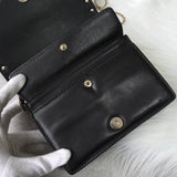 ヴァレンティノ ロックスタッズ レザー チェーンショルダー ショルダーバッグ ポシェット ブラック / ゴールド - NEWSED